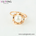 15457 xuping 18k gold plated fashion funky imitation pearl ring for ladies